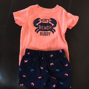 Two piece short set “Mom’s Beach Buddy”